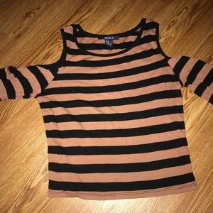 Striped ribbed Crop Top